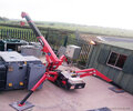 The UNIC URW-095 mini spider crane fits in the tightest of spaces