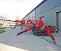 The URW-1006 mini spider crane features a hydraulic fly jib